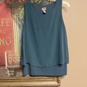Chico's Easywear Blue Layered Top